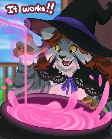 Halloween YCH for femnems on twitter